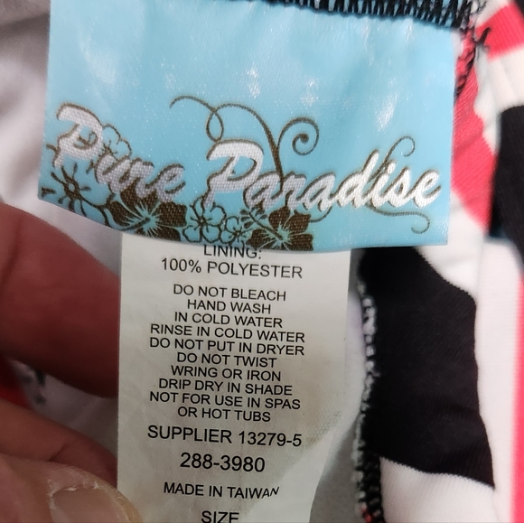 **SUMMER SALE** Pure Paradise Twist Top Tankini Sz 34D Swim Bathing BIN BB - Picture 2 of 3